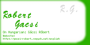 robert gacsi business card